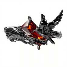 Dark Style Black Crow Ring For Women, Fashion Simple Adjustable Open Small Niche Index Finger Ring. - A - Xem 3