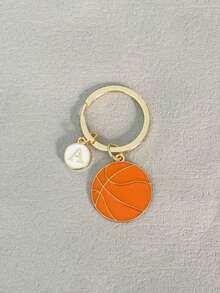 个性化篮球钥匙扣，送给篮球运动员的礼物，情人节钥匙扣，返校礼物 - 橘色 - 查看 6