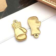 2 件装不锈钢糖果吉他杠铃饰物镀金吊坠，适合 DIY 项链耳环手链珠宝制作 - 金色 - 查看 16