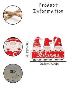 1 Piece Christmas Dwarf Wooden Decorations - 3D Hanging Decorations With Red And White Checkered, Christmas Hats And Holiday Poses, Suitable For Christmas Trees, Home Holiday Party Decorations, Seasonal Home Decorations, Interesting Designs, Accessories, Home Decorators, Christmas Decorations