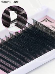 12 Rows YY 0.07D 8-15mm Mixed 3D Fluffy Camellia Eyelash Extensions, D Curl, Delicate Natural, Soft, Multi-Layer False Eyelashes, Eyelash Extension Salon - D - View 4