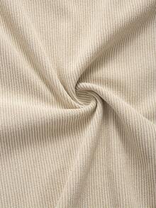 Hot-Selling Corduroy Material Men's Casual Shirt Jacket With Lapel Buttons, Long Sleeve Cardigan With Double Patch Pockets, Suitable For Daily Leisure, Fashionable And Simple Commuting, Street Fashion, Spring And Autumn Long Sleeve Shirt - Màu Khaki - Xem 5