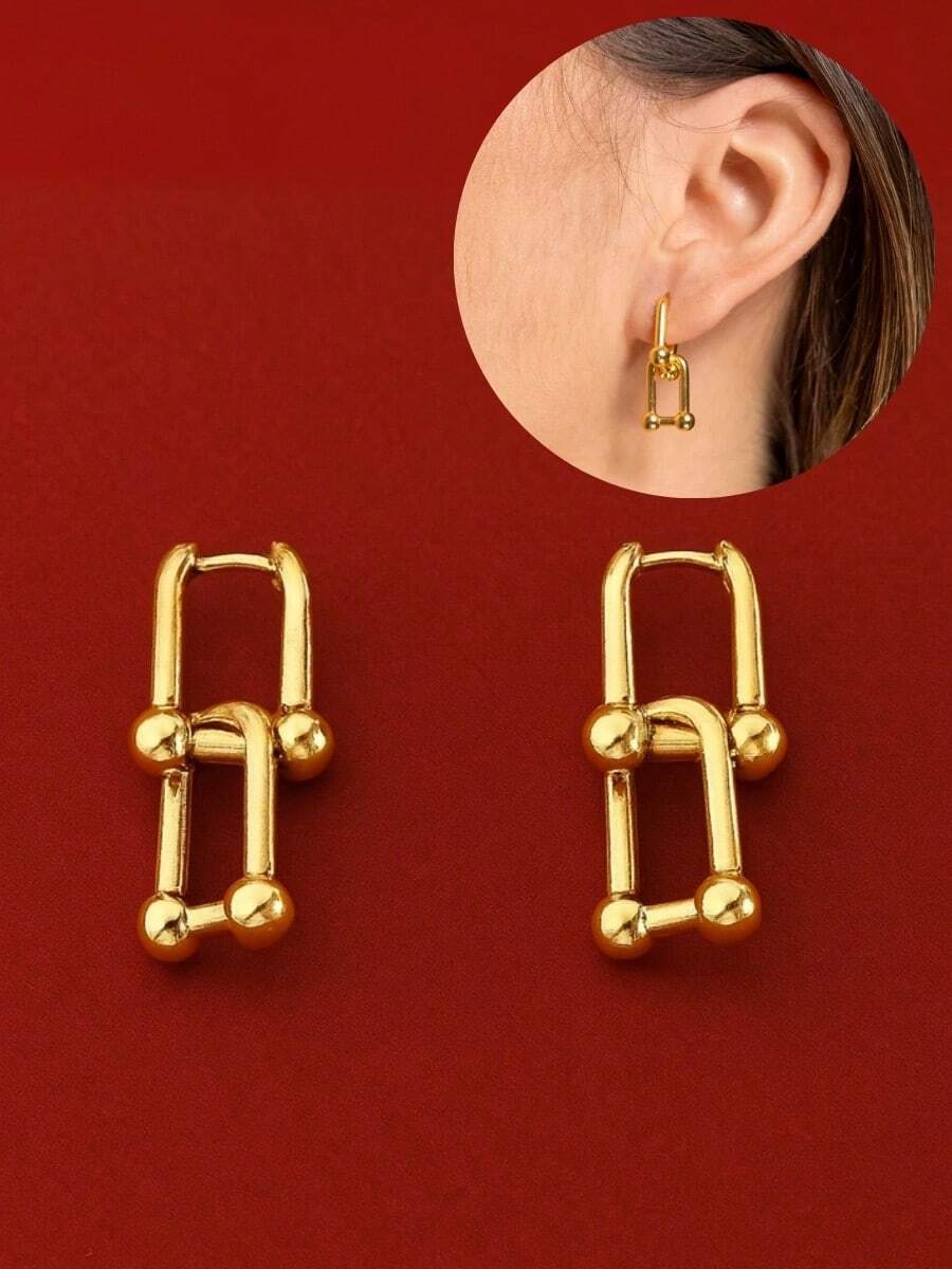 Hoop Earrings - Gold - View 1