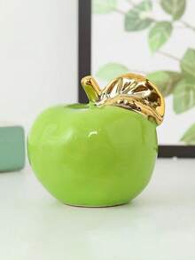 1 pièce Décoration de pomme en céramique pour Noël, décoration de bureau et de salon pour la maison. Artisanat parfait pour la vitrine de magasin et cadeau de Noël surprenant