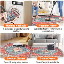 Area Rug 2x3 Door Mat Indoor - Foldable Washable Mat, Entryway Rug,Vintage Non-Slip Low Pile Small Rug For Kitchen, Front Door Indoor Entrance, Bedroom, Bathroom - 多色1 - 查看 4