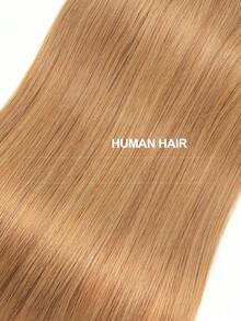 Sewn-In Remy Human Hair Extensions, Straight, Handmade Woven Hair Bundles, Sewn-In Real Human Hair Extensions, Suitable For Halloween Costumes - S27 - View 6