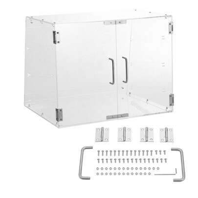Pastry Display Case, 3-Tier Commercial Countertop Bakery Display Case, Acrylic Display Box With Rear Door Access & Removable Shelves, Keep Fresh For Donut Bagels Cake Cookie, 20.7"X14.2"X16.3"