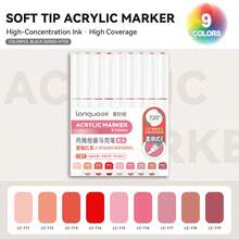 Set di 171 colori di pennarelli acrilici liquidi diretti Languo, penne riempitive con testina morbida e capacità elevata, colori macaron, grigio, marrone e colorati, adatti per studenti, pittura di personaggi dei cartoni animati, impermeabili per carta, arte fai-da-te, graffiti su pietra, vetro e ceramica, disponibili in 207 colori, idea regalo, essenziali per il ritorno a scuola, forniture per l'arte di San Valentino, set di cancelleria