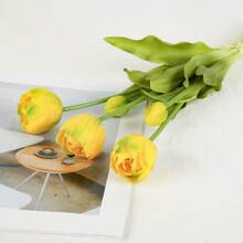 3pcs Artificial Tulips Real Touch,High-Quality Hot In Saudi Arabia Hotel Office Home Decorations, Wedding Bouquets, Dining Table Decor