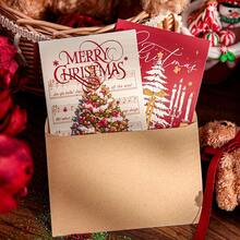 1 Set Christmas Card, Christmas Candlelight Ode Series, Exquisite Christmas Greeting Gift Message Card - Multicolor - View 3