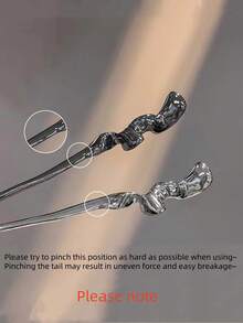 3pcs/1pc Metallic Hair Clip, Minimalist Geometric Line Design, New Chinese Style Retro Hair Accessory For Women, Bun Extension, Hair Bun Maker, Bun Hair Piece, Hair Styling Pins, Pins For Hair, Bobby Pins