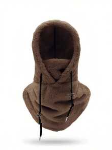 1pc/2pcs Solid Color Fleece Warm Balaclava, Comfortable Breathable Windproof Face Mask For Autumn/Winter - Multicolor - View 13