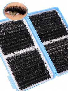 648/666/720pcs D Curl Clusters Lashes High Capacity Fake Eyelashes Book For Beginner Friendly, Thick Fluffy Diy Segmented Lashes Extensions Enlarge Eyes False Lash, Lightweigh, Reusable, Large Capacity Individual Eyelashes, Soft And Natural Look Mix Lash For 3d Effect Eyes Makeup Beauty, Diy At Home, Portable For Travel, East To Use For Daily Commuting, Night Party, Wedding Bridal Makeup - D - View 7