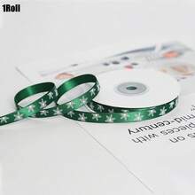 1 pezzo/3 pezzi/6 pezzi 1cm*500cm Nastro natalizio con decorazioni di alberi di Natale e fiocchi di neve per confezioni regalo di Natale