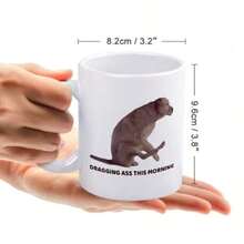 "Dragging  This Morning" Coffee Mug, 11 Oz, Funny Dog Mug, Gift For Dog Lovers, Coffee Lovers, Pet Owners, Birthday Christmas New Year Gift For Friends Dad Mom Sister Coworker Girlfriend Boyfriend - 白色 - 查看 7