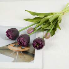 3pcs Artificial Tulips Real Touch,High-Quality Hot In Saudi Arabia Hotel Office Home Decorations, Wedding Bouquets, Dining Table Decor