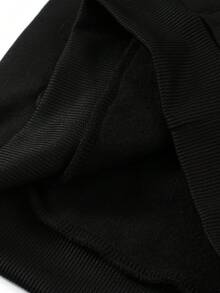 Conjunto casual de 2 piezas para mujeres, sudadera con capucha de manga larga con estampado de letras y pantalones a juego, 100% poliéster, tejido de punto para primavera/otoño, corte holgado con bolsillos, Diseño de Filadelfia, EE. UU. - Negro - Ver 4