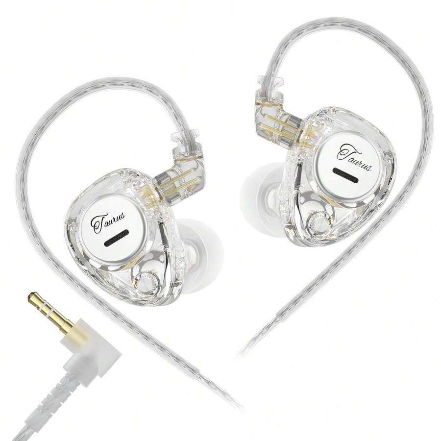 KZ Taurus In Ear Monitor IEM Earbuds, Dual 8mm Dynamic Drivers For Powerful Bass In Ear Headphones, Comfortable Fit Iems For Gaming, 2-Pin Gold-Plated Wired Earbuds For Singers - 透明色 - 查看 1