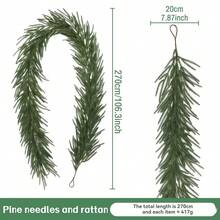 1 paquet Couronne de pin de Norfolk artificielle de Noël, couronne de pin d'hiver au toucher réel, décoration de couronne de cheminée, couronne verte artificielle polyvalente, couronne de cèdre réaliste souple et pliable, utilisée pour les tables, les manteaux, les murs, les décorations de Noël intérieures et extérieures
