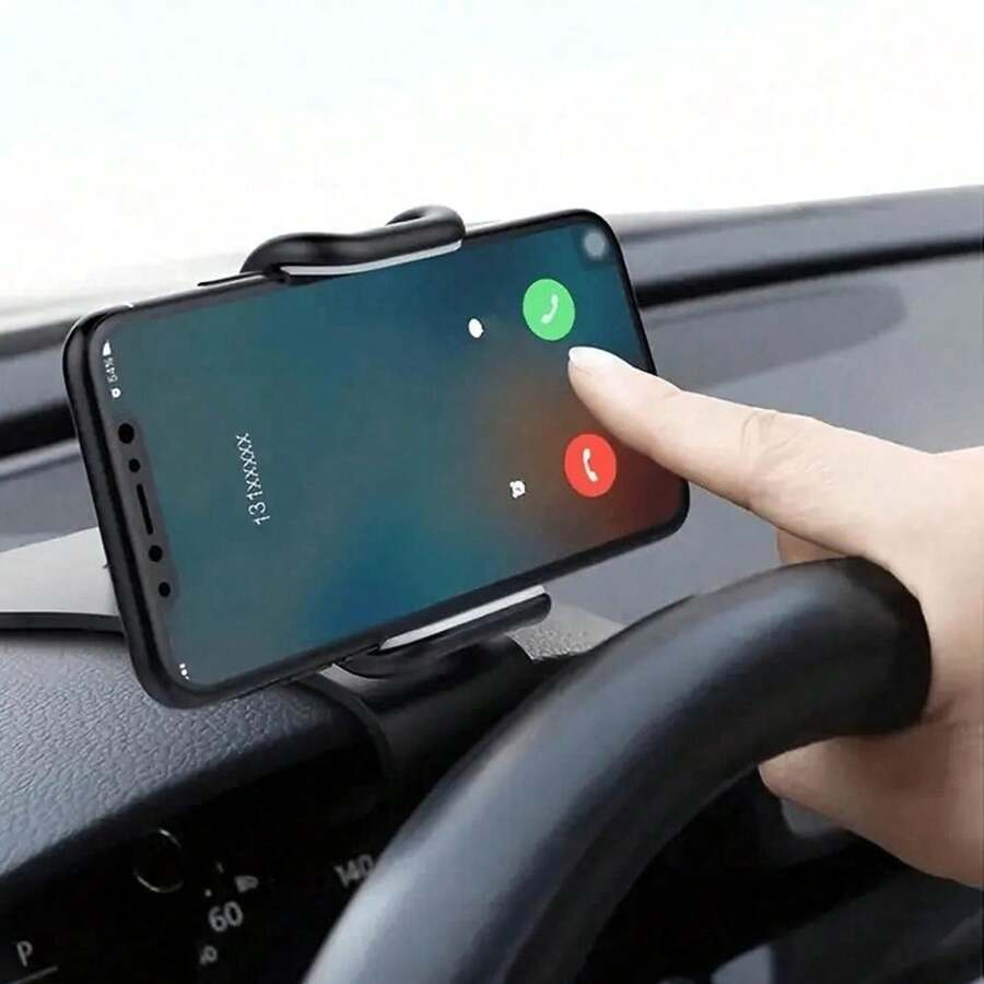 360° Rotating Car Phone Holder, Car Dashboard Mount Bracket, Multi-Function Car Holder For Navigation, Adjustable Dashboard Car Phone Stand, Universal Compatible With IPhone, Android Phone, Gift For Birthday, Family, Friends Phone Accessories - Black - View 1