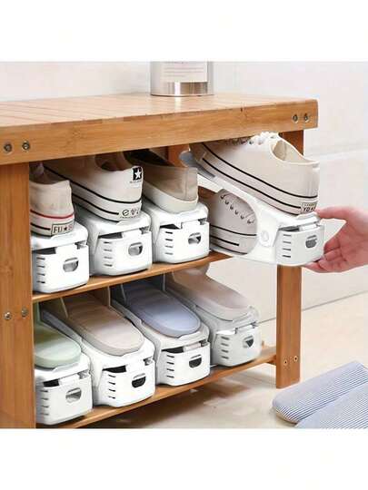 10/20pcs Shoes Slots Organizer For Closet, Shoe Rack For Closet Organization, Shoe Slots Organizer Shoe Storage Shoe Holder Space Saver For Entryway