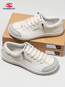 HOBIBEAR Calçados Descalços Com Biqueira Larga, Um Estribo, Masculino E Feminino, Minimalista, Respirável, Confortável, Para Corrida Em Trilha, Caminhada, Superfície De Pu - cinza claro - Ver 1