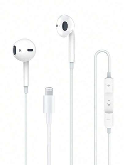 In-Ear Wired Earbuds - Lightning Connector, Hands-Free Calling, Track Controls, Built-In Microphone, Clear Sound, Comfortable Compatible With IPhone, Lightning In-Ear Earphones Applicable IPhone14/13/12/11/7/8 Plus XS, With Lightning Connector, Wired Ear Buds Compatible With IPhone With Built-In Remote To Control Music, Phone Calls, And Volume, Christmas/Thanksgiving Day Gift