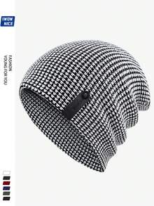 1 件轻质透气时尚标签装饰宽松便帽，男女皆宜，秋冬保暖护耳针织帽，适合户外活动、跑步、健身、滑雪、滑板等休闲运动，多种佩戴方式，吉他音乐保暖帽，青年情侣，万圣节，圣诞节，节日礼物秋季装饰 - A - 查看 13