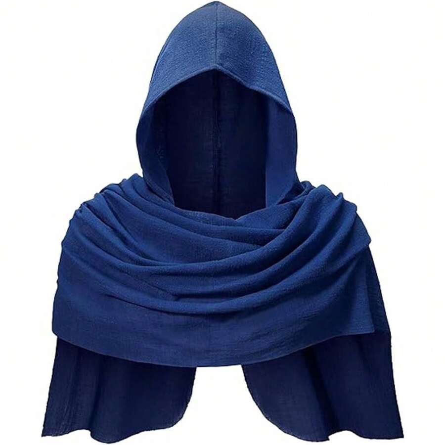 COS Medieval Hooded Scarf, Renaissance Hooded Scarf, Cosplay Costume For Stage Performance, Performance Outfit