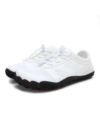 Unisex leichte atmungsaktive gestrickte Mesh Wanderschuhe, Outdoor Freizeitschuhe, Herren Sportschuhe mit Gummilaufsohle, weit geschnittene Outdoor Wander- und Trekkingschuhe in Große Größen