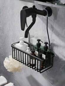 1 pezzo Portaoggetti da appendere per il bagno, Scaffale portaoggetti da bagno, Cestino portaoggetti da bagno, Portaoggetti per shampoo e gel doccia, Accessori da bagno, Organizzazione e archiviazione per il bagno