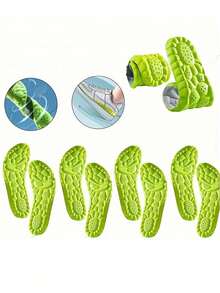 1Pair Ultra-Comfort Memory Foam Insoles For Men And Women - Anti-Odor, Sweat-Absorbing, Massage, And Arch Support For Running, Sports, And Daily Wear - Breathable, Ergonomic, And Anti-Fatigue Foot Care Solution - Grey - View 5