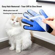 1pc Pet Grooming Gloves, 2-In-1 Pet Cleaning Gloves, Gentle Deshedding Brush For Dogs Cats, Dog Cat De- Cat Supplies Comb De-Shedding Brush Enhanced 5-Finger Design Suitable For Long Short Hair Easy To Clean Gentle De-Shedding For Dogs Cat, Easy Clean, Painless Grooming, Invigorating Massage
