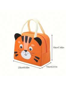 1 Túi xách tay trẻ em, Túi xách dễ thương, Túi đựng đồ ăn trưa dung tích lớn họa tiết hoạt hình, Túi cách nhiệt họa tiết 3D, Lựa chọn lý tưởng làm quà tặng - Nhiều màu - Xem 5