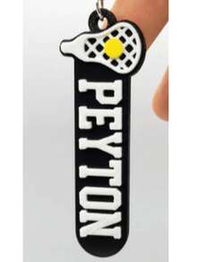 3D Printed Plastic Personalized Tennis Keychain/Keyring/Bag Tag/Name Tag