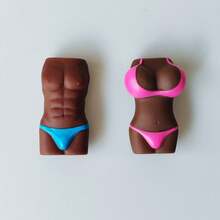 1/2pcs New Sexy Bikini Silicone Lighter Case, Lighter & Lipstick Protective Cover, Anti-Drop Silicone Sleeve, Smoking Accessories (Lighter Not Included)