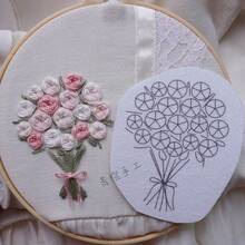 9 piezas de estabilizador de patrones de bordado solubles en agua, estabilizadores de costura con respaldo autoadhesivo - papel de costura fácil de usar para sombreros, guantes, ropa y otros proyectos DIY - Blanco - Ver 8