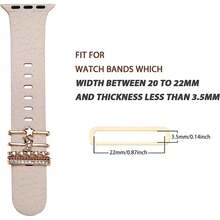 5 Stücke Dekorationsringe mit goldenen Sternen und Mond, geeignet für Apple Watch Armband Dekoration