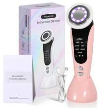 New Colorful Facial Massage Device Cleansing Device Lifting And Firming Photon Beauty Device Introduction Device Charging And Charging Type - Pink - View 7