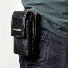 Men Waist Bags - Black - View 1