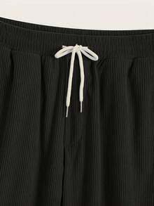 Fashionable Corduroy Fabric Simple Fashion Men's 2 Pieces Set, Hooded Contrast Button Cardigan With Drawstring And Slant Pockets, Casual Collegiate Style For Daily Wear, Spring/Autumn/Winter New Arrival Long Sleeve Hoodie 2 Pieces Set