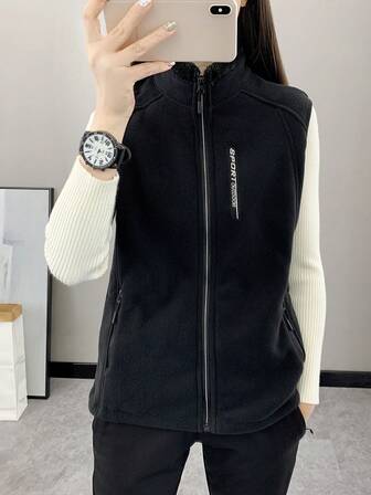 Chaqueta de forro polar para mujer para exteriores, abrigo Sherpa delgado, cálido, transpirable y de cuello alto para senderismo y deportes, primavera/otoño, invierno