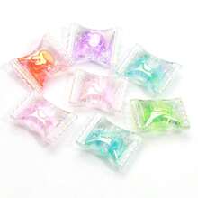 10pcs/set Assorted Color Transparent Candy Shaped Acrylic Beads, Suitable For Diy Bracelet, Necklace, Earring And Other Handmade Crafts Accessories