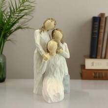 MINGZHANG 1PC Sculpted Hand-Painted Figure,Generations,Heart To Heart, Making Memories That Last Lifetimes, Reflects Time Spent With Grandmother, Mother, Daughter, And What Is Learned From Loving Family Relationships,The Perfect Gift For Christmas - 彩色 - 查看 4
