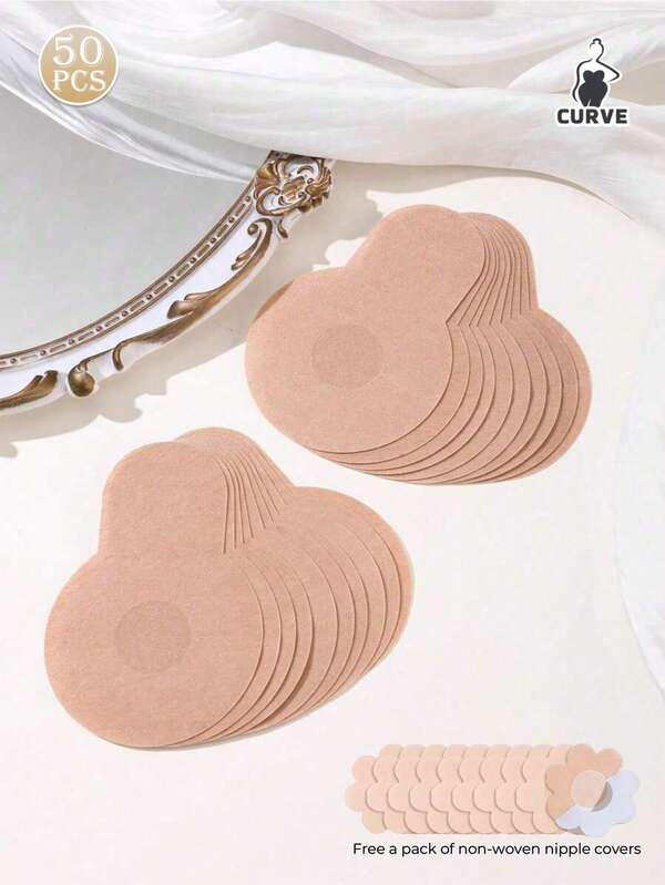 50/40/20/10/2 szt. niewidocznej taśmy podnoszącej piersi i osłonek na sutki – jednorazowe wkładki push-up z włókniny podnoszące dla dużych biustów, alternatywa dla biustonosza bez ramiączek i odkrytych pleców,