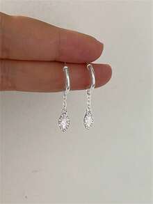 GAGAFEEL 1 Pair Of High-End, Simple And Versatile S925 Earrings Suitable For Women On Dates And Parties. - Gold - View 2