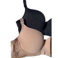 PLUS SIZE PLAIN REINFORCED BRA WITH LUXURY REINFORCED STRAPS - 巧克力棕 - 查看 5