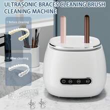 Máy làm sạch răng giả siêu âm, Máy làm sạch siêu âm 48kHz, Hẹn giờ kỹ thuật số 3 chế độ, Máy làm sạch siêu âm cọ trang điểm, Pin sạc - Cấp nguồn qua USB để làm sạch đồ trang sức và đồ trang trí, cọ trang điểm, v.v. | Dễ dàng sử dụng tại nhà - Nhiều màu - Xem 7