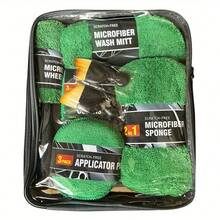 An 11pcs Car Cleaning Kit That Includes A Tire Brush, Microfiber Cleaning Gloves, Scratch Removal Pads, And Detailing Sponges For Both Interior And Exterior Care, Making It An Excellent Choice For Car Cleaning.