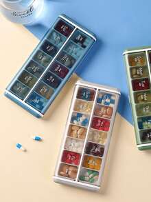 1pc Travel Pill Organization: Pill Organizer 7 Days, Daily Pill Box, Weekly Travel Pill Box, Cute Pill Holder To Hold Vitamins, Medications, Pills, Supplements